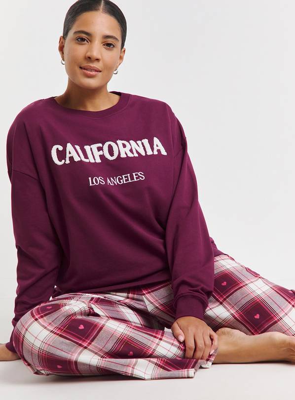 Buy SIMPLY BE Sweatshirt With Woven Pj Bottom 12 14 Pyjamas Tu